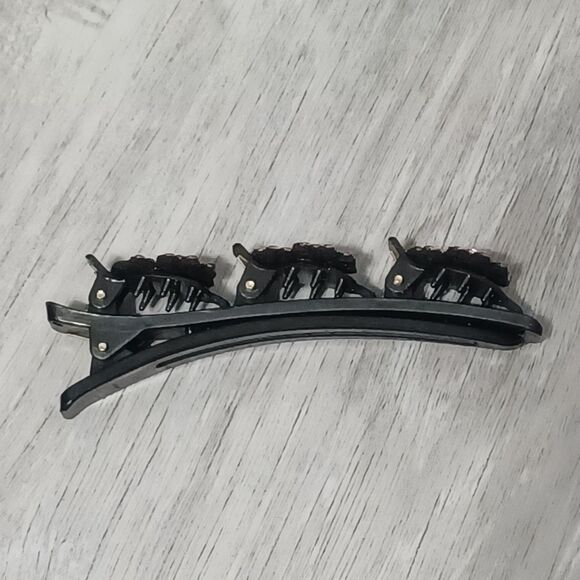 Rainbow Rhinestone Black Alligator Hair Clip - Picture 3 of 3